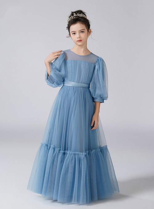 TRISELLE FLUTTERS FLORAL DRESS IN BLUE main image 1