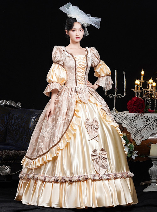 Baroque Satin Fishbone Dress main image 1