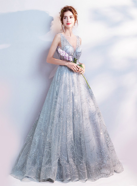 Prom dress- lace with bling main image 1