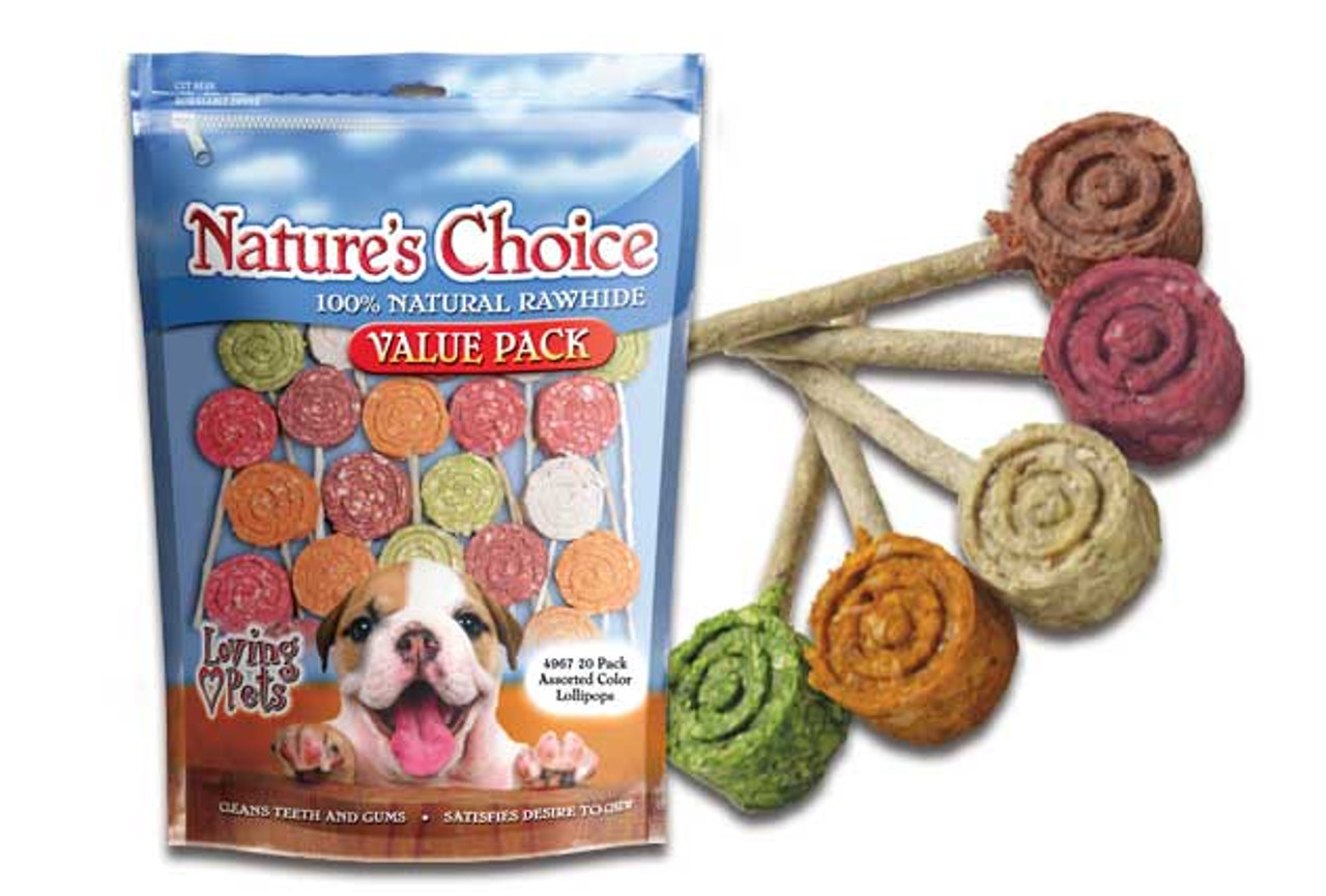 Natures Choice Football Shaped Natrural Rawhide Dog Chew Cleans Teeth And Gums