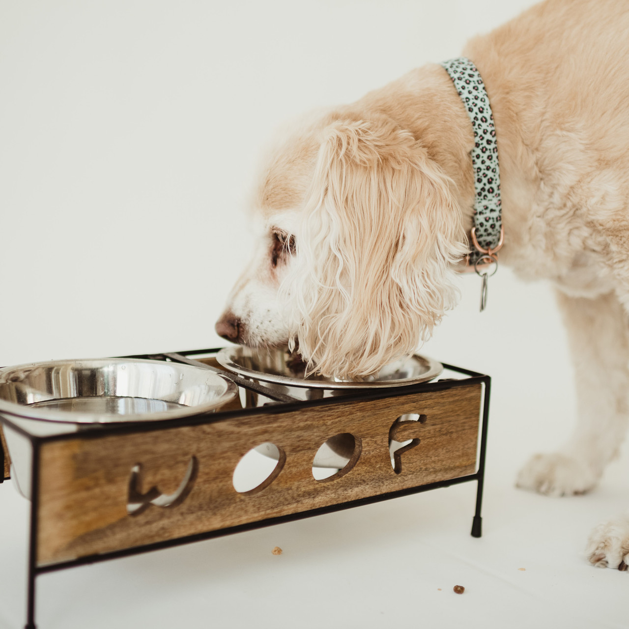 Loving Pets Wooden Layton Diner Dog Bowl