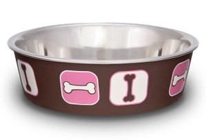 Loving Pets Hot Pink Retro Bowl — Concord Pet Foods & Supplies