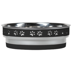 Loving Pets - Bella Bowls - Dog Food Water Bowl No Tip Stainless Steel Pet  Bowl No Skid Spill Proof (Large, Espresso Brown)