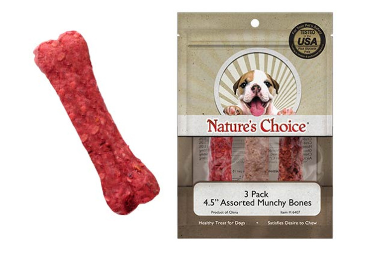 Nature's Choice 4.5" Munchy Bones (3 Pack)