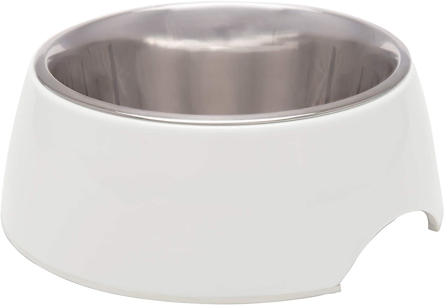 Water Large White Embossed Ceramic Pet Water Bowl