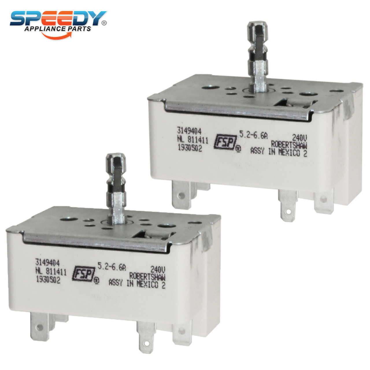 3149404 2PK Range Infinite Switch Replacement for Whirlpool