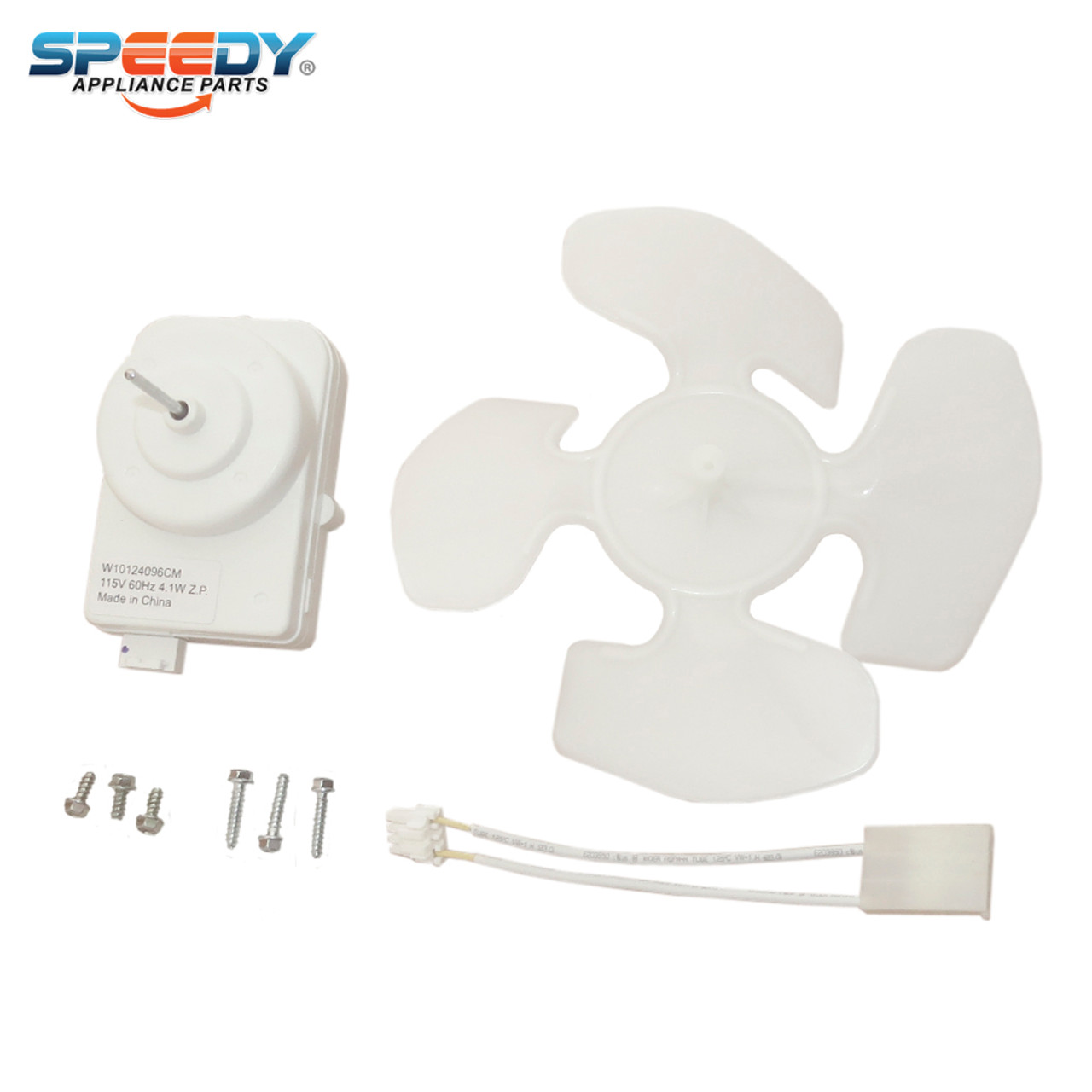 W10124096 Refrigerator Condenser Fan Motor Kit Replacement for Kenmore