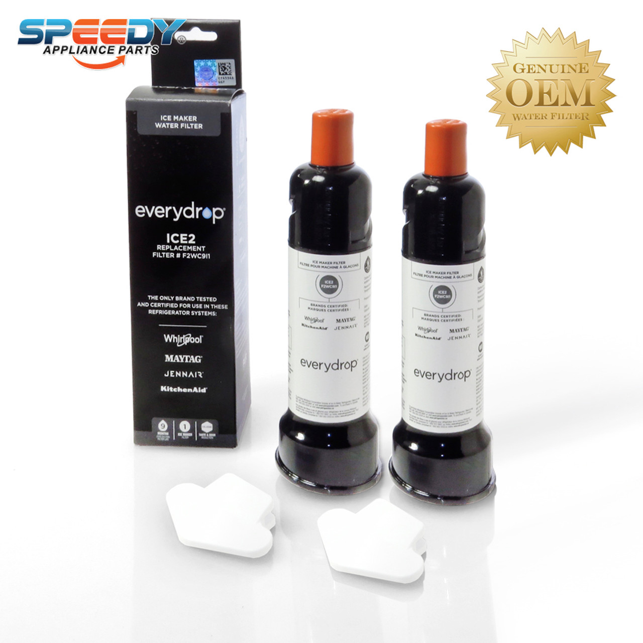 F2WC9I1 ICE2 EveryDrop (2 Pack) Whirlpool / Maytag Refrigerator Ice Maker  Water Filter > Speedy Appliance Parts