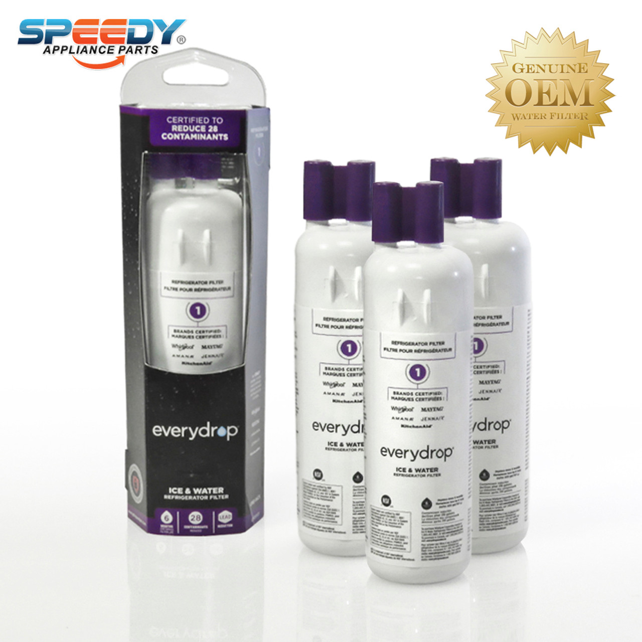 EDR1RXD1 #1 EveryDrop (3 Pack) Whirlpool / Maytag