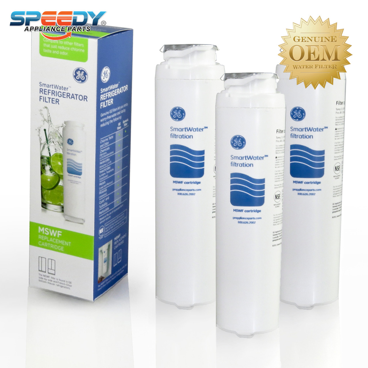 GE MSWF 冷蔵庫用浄水器　3個 Amazon.com: GE MSWF Refrigerator Water Filter | Certified to