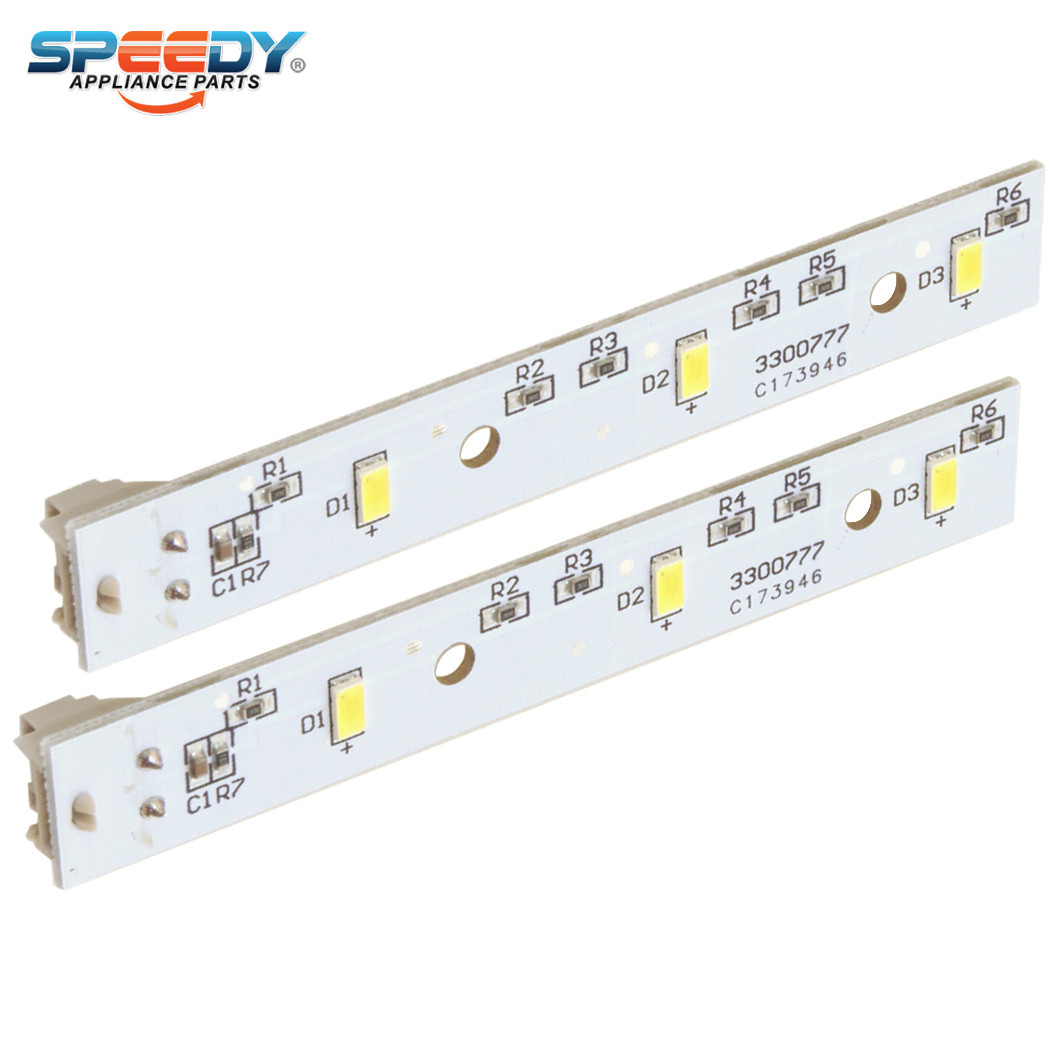 WR55X26671 (2 Pack) Refrigerator LED Light Board Replacement for