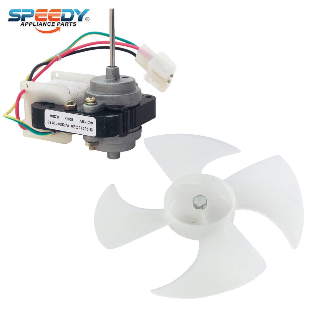 WR60X10168 WR60X10207 Refrigerator Condenser Fan Kit Replacement
