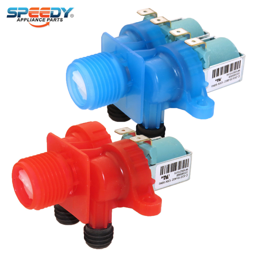 W11168743 W11168740 Washer Hot & Cold Water Valve Set Replacement