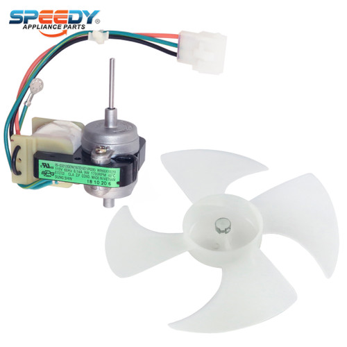 WR60X10220 WR60X10207 Refrigerator Condenser Fan Kit Replacement for GE / Hotpoint