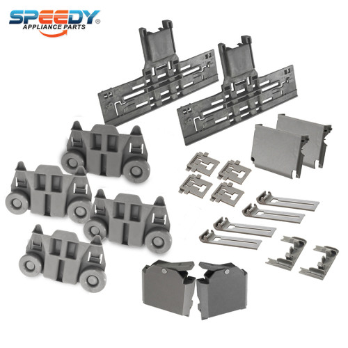 W10546503 W10195417 Dishwasher Rack Upper Adjuster & Lower Wheel Replacement Kit For KitchenAid / Kenmore