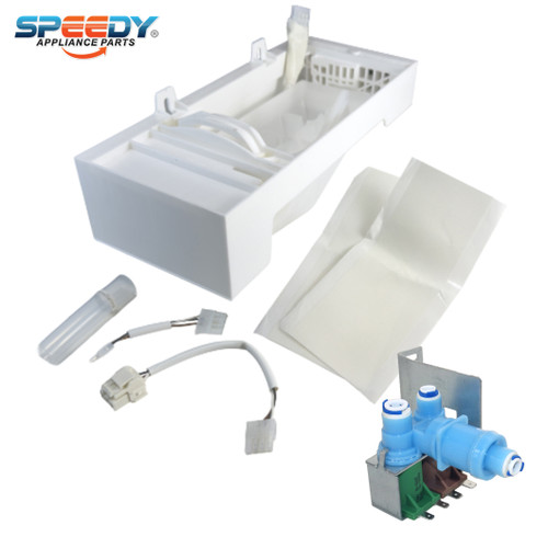 W11700250 W10179146 ICEMKR3 Refrigerator Ice Maker & Water Valve Replacement for Whirlpool / Kenmore