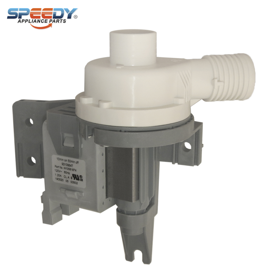 W10581874 Washer Drain Pump Replacement for Whirlpool / Maytag  