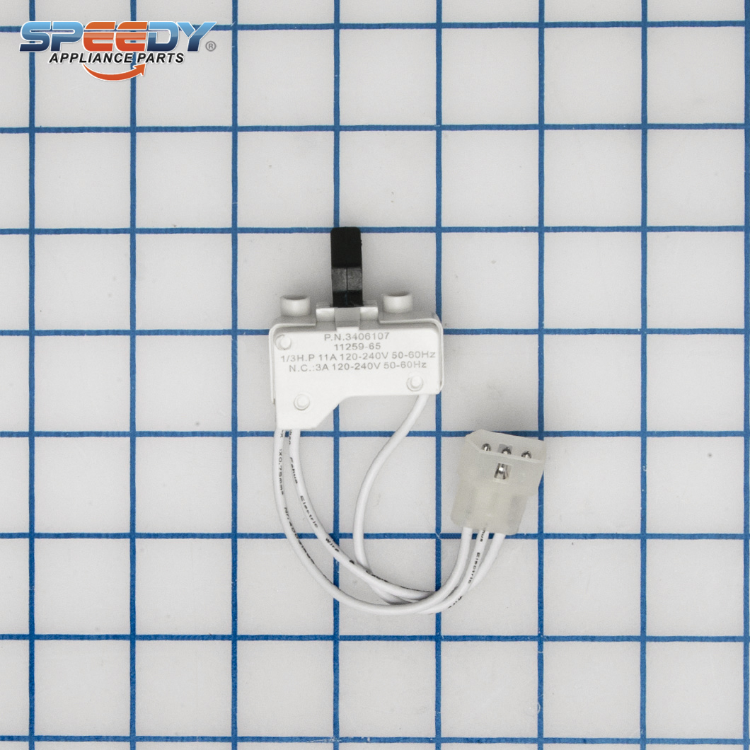 3406107 Dryer Door Switch Replacement for Whirlpool / Maytag