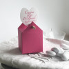 Contenant à dragées thème coeur personnalisé