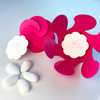 Etiquette Fleur personnalisée pour boite à dragées fleur