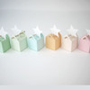 boîtes à dragées aux couleurs tendres et pastel, avec étiquette nuage, pour baptême par exemple boîtes à dragées aux couleurs tendres et pastel, avec étiquette nuage, pour baptême par exemple