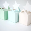 boîtes à dragées aux couleurs tendres et pastel, avec étiquette nuage, pour baptême par exemple boîtes à dragées aux couleurs tendres et pastel, avec étiquette nuage, pour baptême par exemple