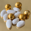 Dragées amande et dragées noisette dorées pour noce d'or