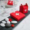 Boîtes cadeau d'invité au motif du drapeau suisse