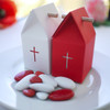 Boite Confirmation, Eglise personnalisée, blanc et rouge