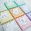 Boîte à dragées pour offrir à l'occasion d'une naissance, belle palette de couleurs , colombe personnalisée à votre texte