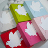 Boîte à dragées pour offrir à l'occasion d'une naissance, belle palette de couleurs , colombe personnalisée à votre texte