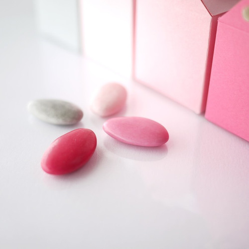 Dragées différents roses