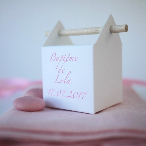 Boîte à dragées tourillon personnalisée Boîte à dragées tourillon personnalisée