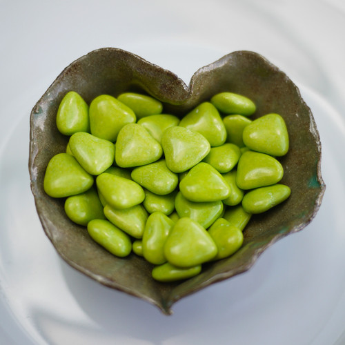 Coeurs  verts en chocolat (70%) Coeurs  verts en chocolat (70%)