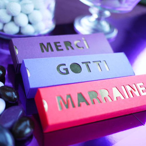 Boîte à dragées pour la Marraine / Gotti