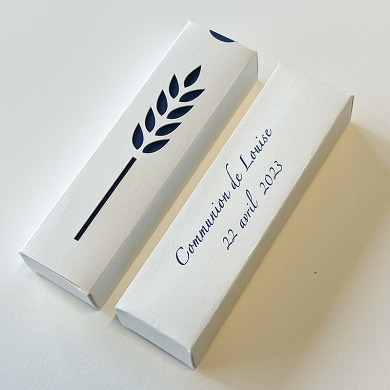 Boîte à dragées Communion à l'Epi de blé Boîte à dragées Communion à l'Epi de blé