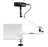 Shure SH-BROADCAST2-W Boom Arm mounted on a table