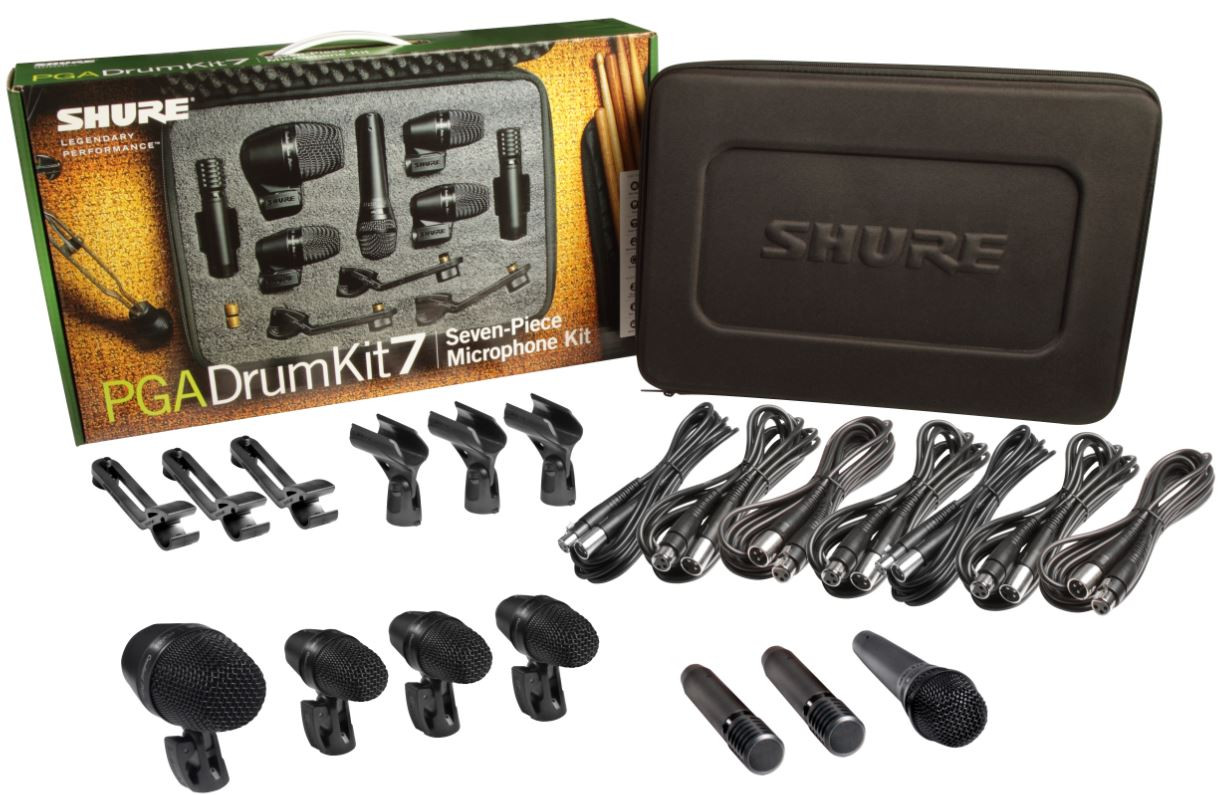 配信機器・PA機器・レコーディング機器 SHURE PGADrumkit7 Shure PGADRUMKIT7 7-Piece Drum Microphone Kit | Guitar Center