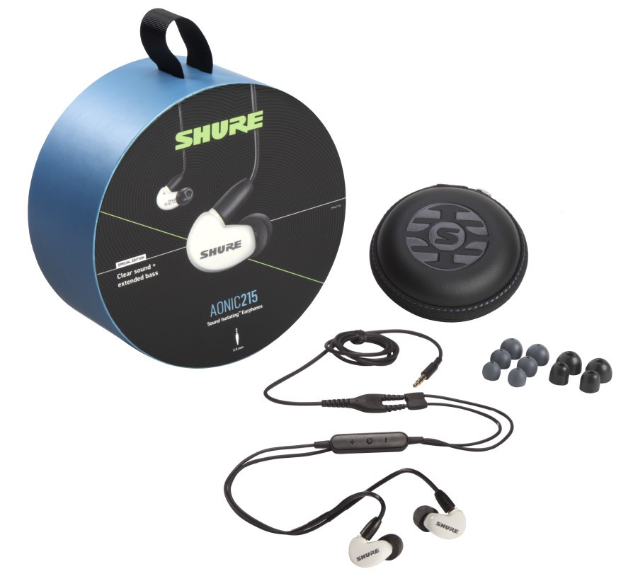 Shure AONIC 215 Earphones White - Ear Buds