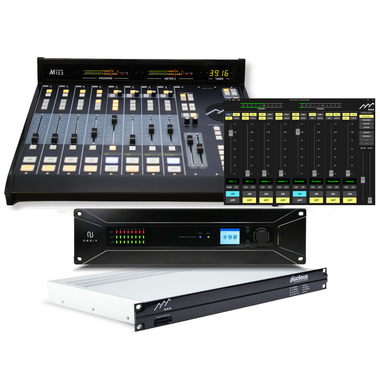 SAS MClass M2 Studio Bundle with Virtual Console Broadcast Supply
