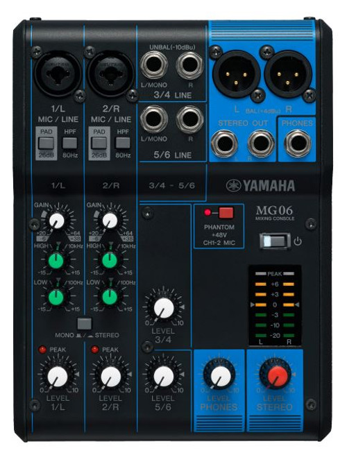 Illustrative image of: Yamaha MG06: Mixers: MG06-CA