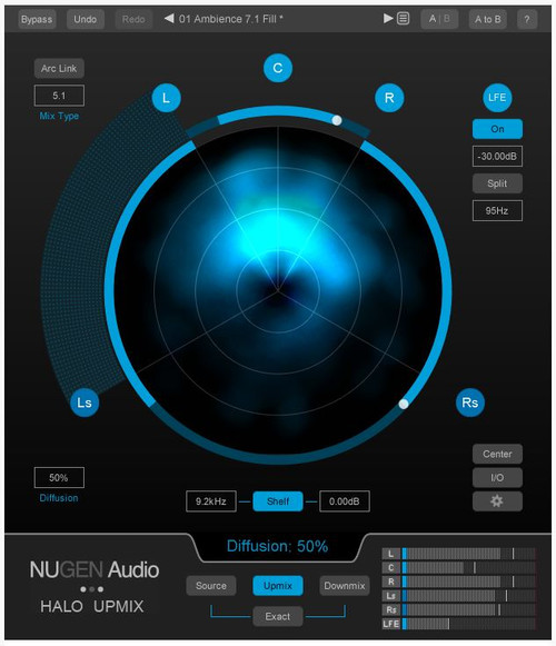 Illustrative image of: Nugen Audio HALO-UPMIX: Software and Plug-Ins: HALO-UPMIX