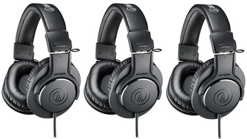 Illustrative image of: Audio Technica ATHM20X 3 Pack: Headphones and Headsets: ATHM20X-3PACK