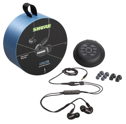 Illustrative image of: Shure AONIC 215 Earphones Black: Ear Buds: SE215DYBK-UNI