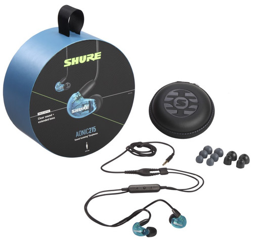 Illustrative image of: Shure AONIC 215 Earphones Blue: Ear Buds: SE215DYBL-UNI