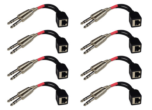 Illustrative image of: BSW Connect DUAL-TRSM-RJ45F - 8 Pack: Audio Cables and Connectors: DUAL-TRSM-RJ45F-8PKG