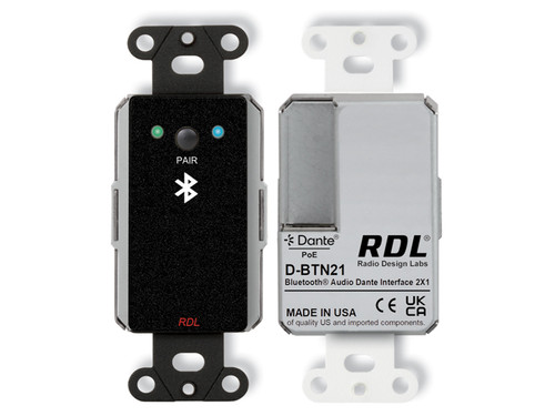 1141 of 35586 Radio Design Labs DB-BTN21 Bluetooth Audio Dante Network Interface Front and Rear view