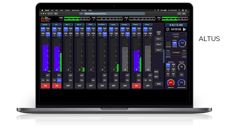 Altus Virtual Mixing Console