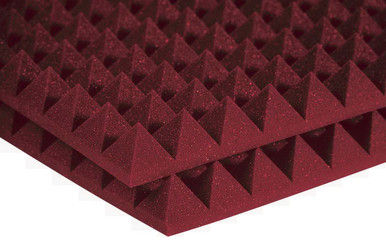 Illustrative image of: AURALEX Auralex Acoustics Pyramid 2 Burgundy: Acoustic Treatment;;Auralex Acoustics: Auralex Acoustics Pyramid 2 Burgundy