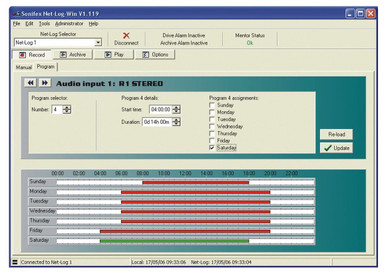 Sonifex NET-LOG-WIN05 - Logging Recorders and Software